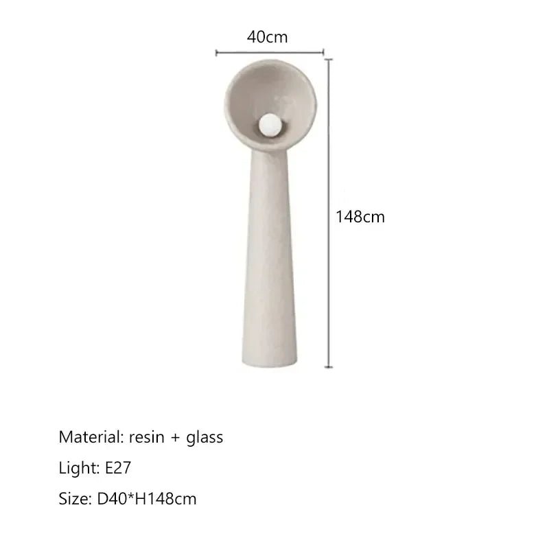 Lampadaire LED en résine style rétro nordique, lumière chaleureuse pour salon et bureau - Luminous Place