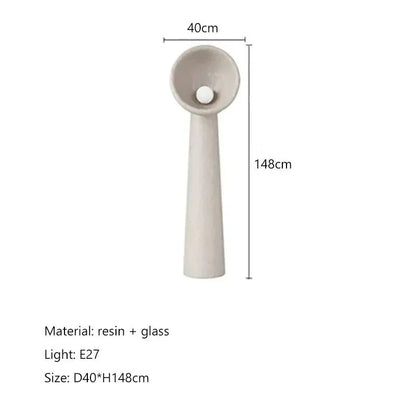 Lampadaire LED en résine style rétro nordique, lumière chaleureuse pour salon et bureau - Luminous Place