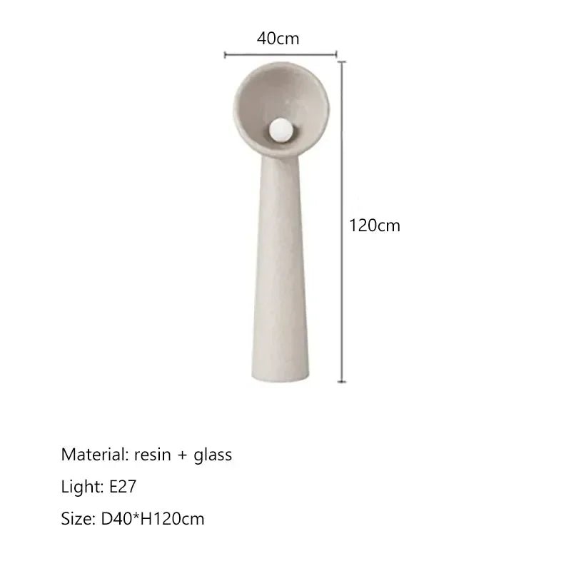 Lampadaire LED en résine style rétro nordique, lumière chaleureuse pour salon et bureau - Luminous Place