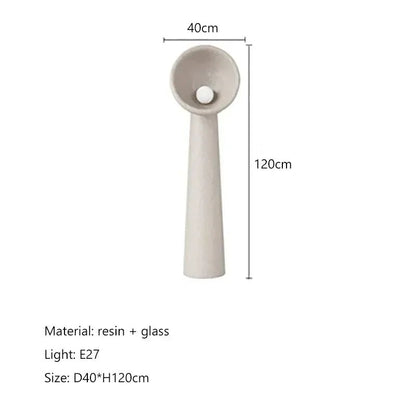 Lampadaire LED en résine style rétro nordique, lumière chaleureuse pour salon et bureau - Luminous Place