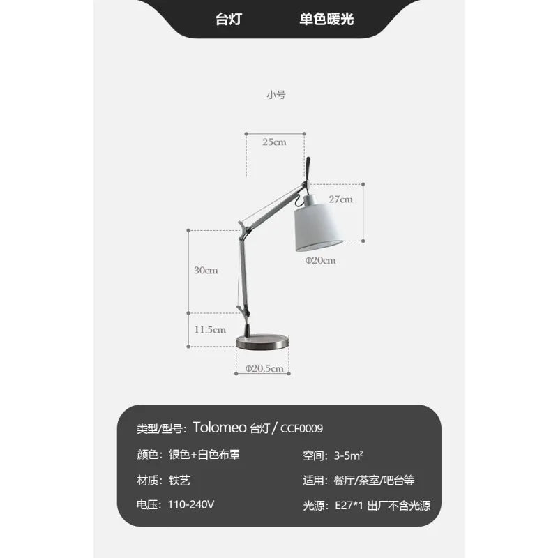 Lampadaire LED industriel en métal, bras réglable télescopique, ambiance cosy - Luminous Place