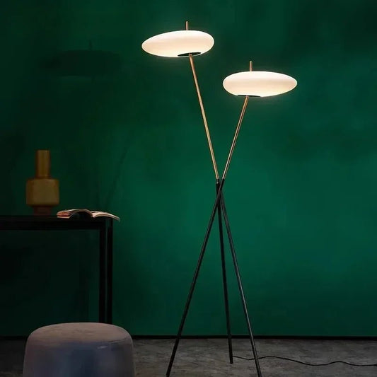 Lampadaire LED minimaliste en acrylique, design nordique moderne, lumière chaleureuse - Luminous Place