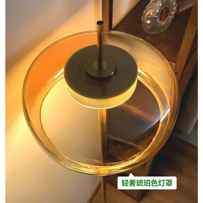 Lampadaire LED minimaliste en verre, lumière d’ambiance cosy pour salon et chambre - Luminous Place