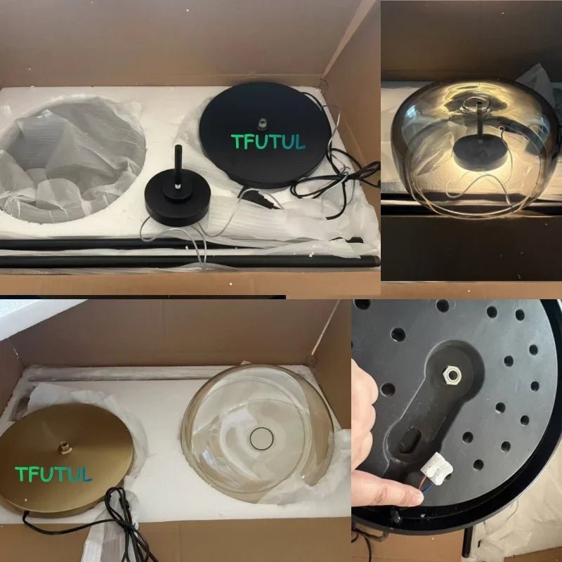 Lampadaire LED minimaliste en verre, lumière d’ambiance cosy pour salon et chambre - Luminous Place