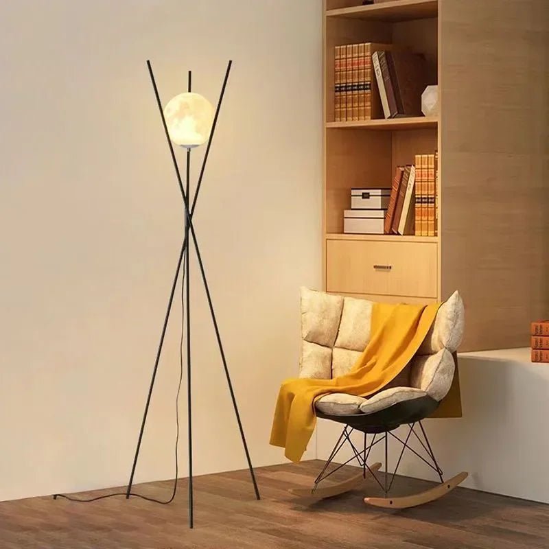 Lampadaire LED moderne à boule de verre, lumière d’ambiance chaleureuse pour intérieur - Luminous Place