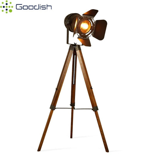 Lampadaire LED moderne en métal et bois, design minimaliste pour salon, lumière chaude - Luminous Place