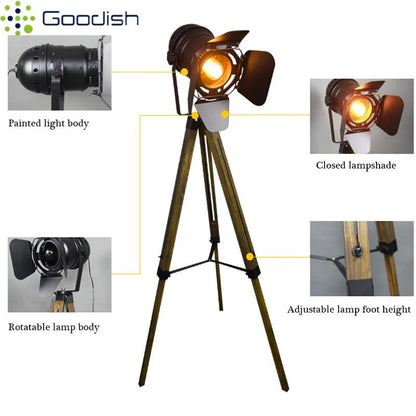 Lampadaire LED moderne en métal et bois, design minimaliste pour salon, lumière chaude - Luminous Place