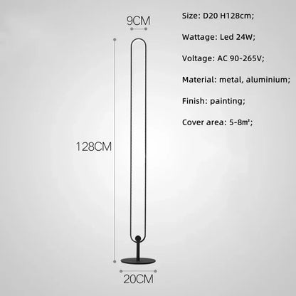 Lampadaire LED nordique noir à intensité variable avec interrupteur au pied, éclairage cosy pour salon et chambre - Luminous Place