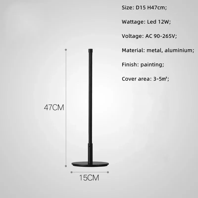 Lampadaire LED nordique noir à intensité variable avec interrupteur au pied, éclairage cosy pour salon et chambre - Luminous Place