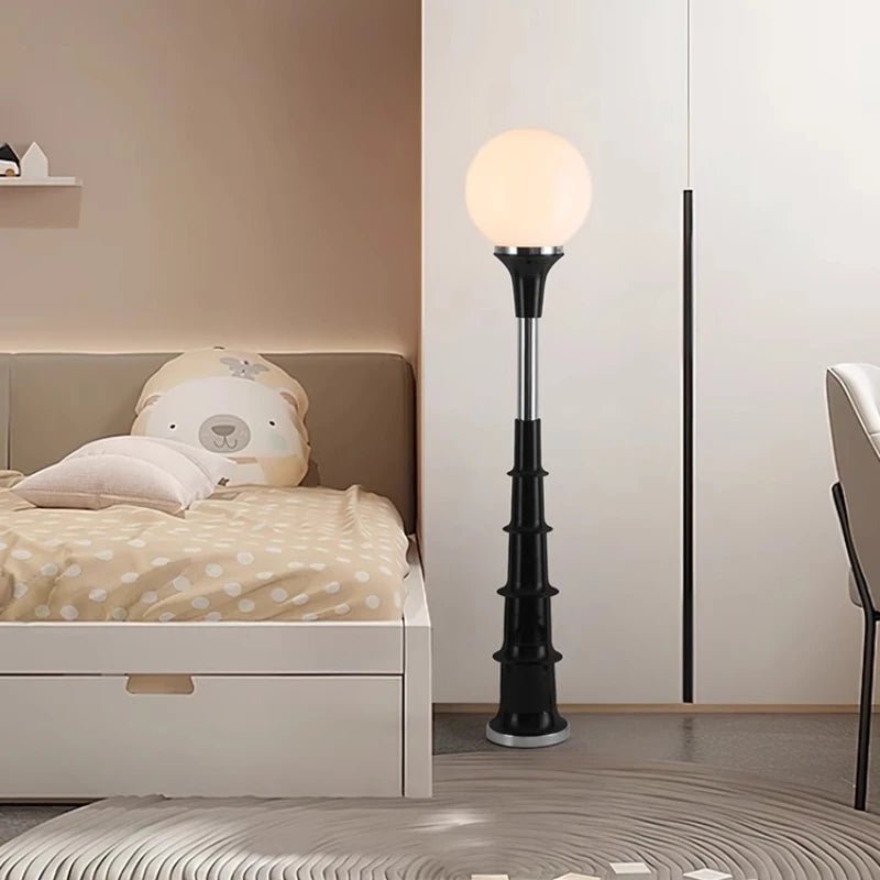 Lampadaire Memphis médiéval en fer et acrylique LED pour salon et chambre - Luminous Place