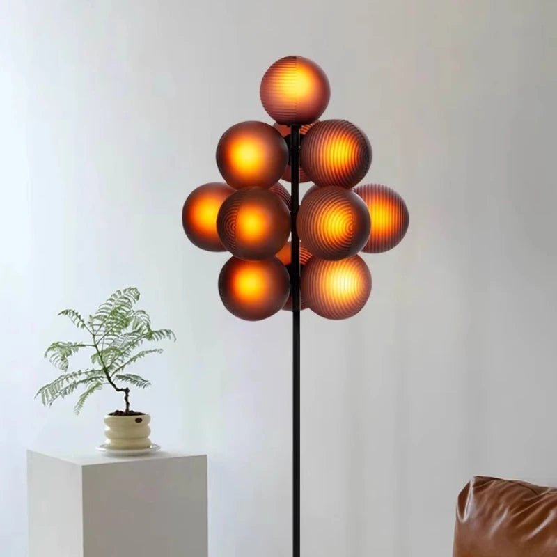 Lampadaire moderne en verre de raisin pour salon et chambre à coucher - Luminous Place