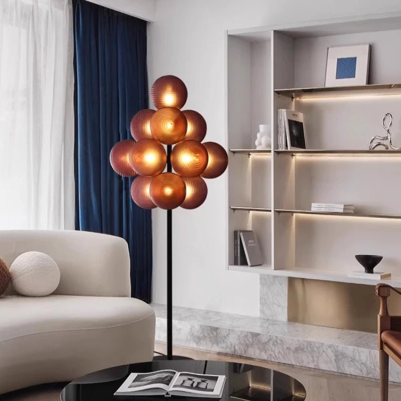 Lampadaire moderne en verre de raisin pour salon et chambre à coucher - Luminous Place
