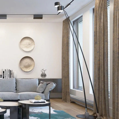 Lampadaire moderne minimaliste SANDYHA en métal avec lumière LED design pêche - Luminous Place