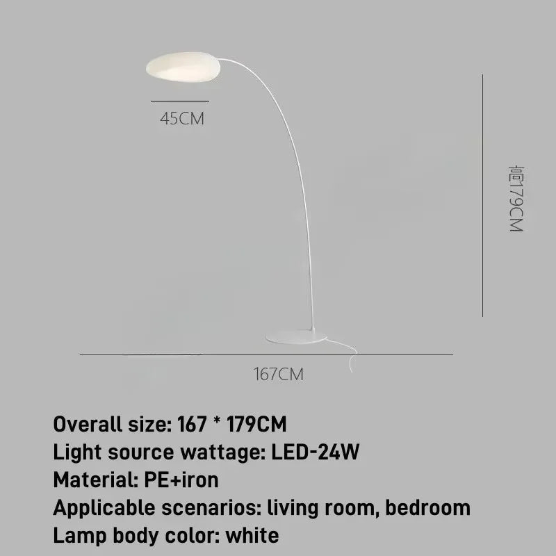 Lampadaire moderne pêche LED minimaliste pour salon et coin canapé - Luminous Place