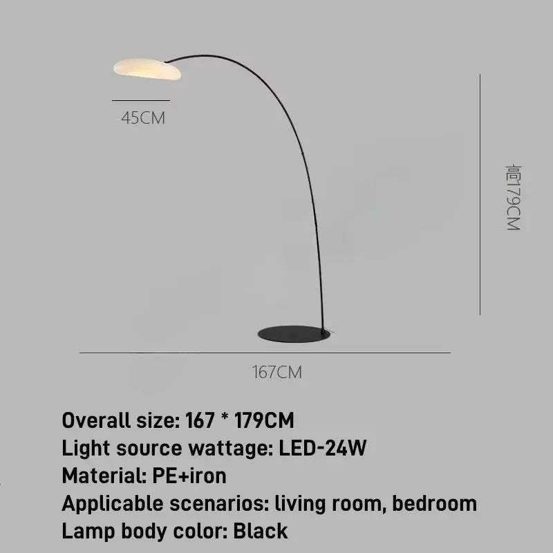 Lampadaire moderne pêche LED minimaliste pour salon et coin canapé - Luminous Place