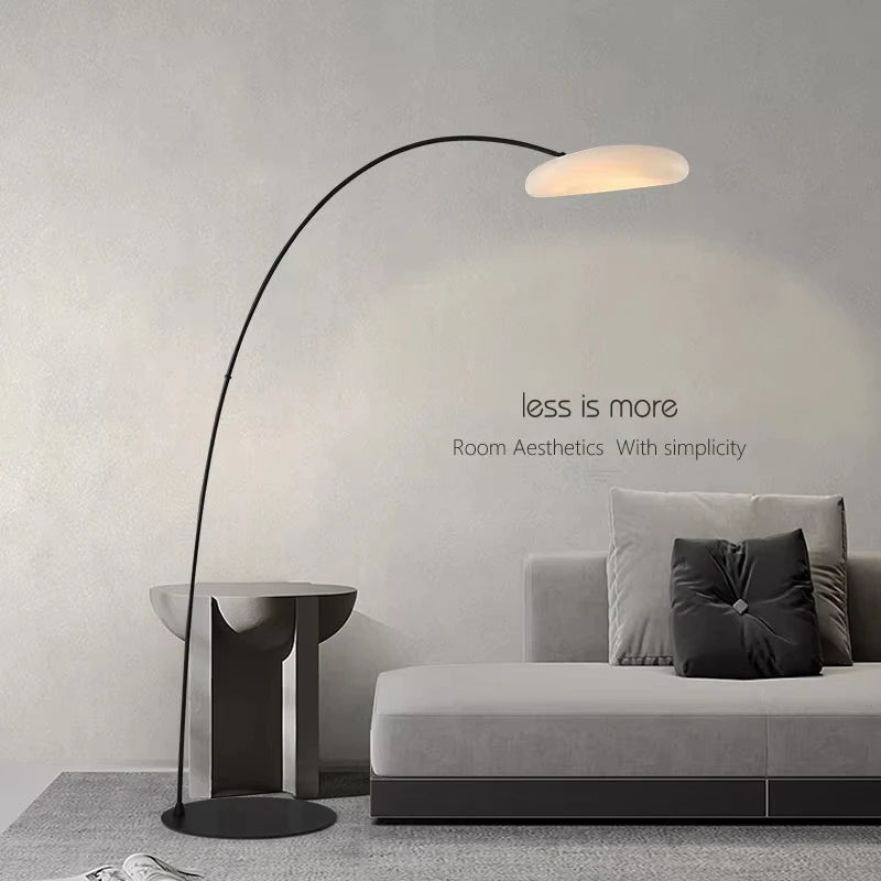 Lampadaire moderne pêche LED minimaliste pour salon et coin canapé - Luminous Place