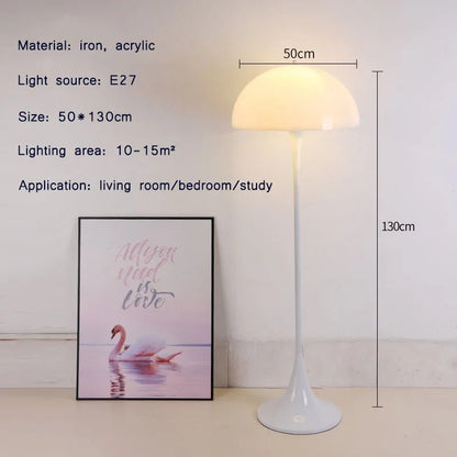 Lampadaire nordique en fer et acrylique, lumière d’angle décorative pour salon et bureau - Luminous Place