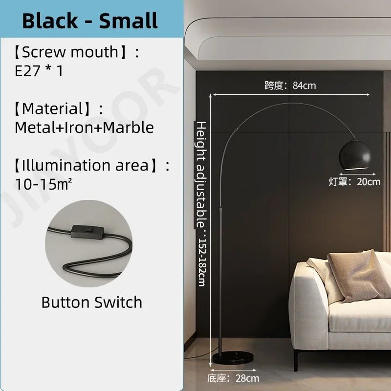 Lampadaire nordique luxe réglable LED pour salon et chambre - Luminous Place