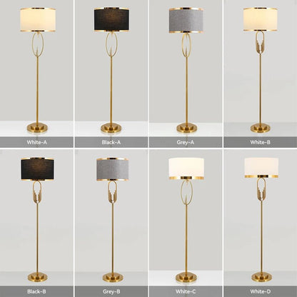 Lampadaire post - moderne nordique en métal et tissu pour salon et chambre - Luminous Place