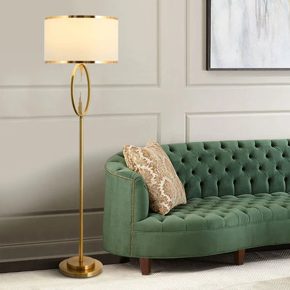 Lampadaire post - moderne nordique en métal et tissu pour salon et chambre - Luminous Place