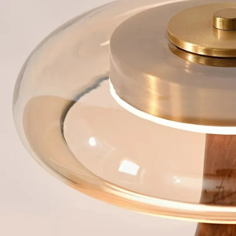 Lampadaire rétro en verre et bois style français pour chambre et salon - Luminous Place