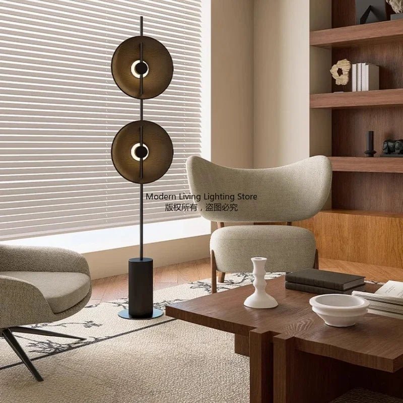 Lampadaire rétro japonais en bois massif Wabi - sabi, design naturel pour salon et chambre - Luminous Place