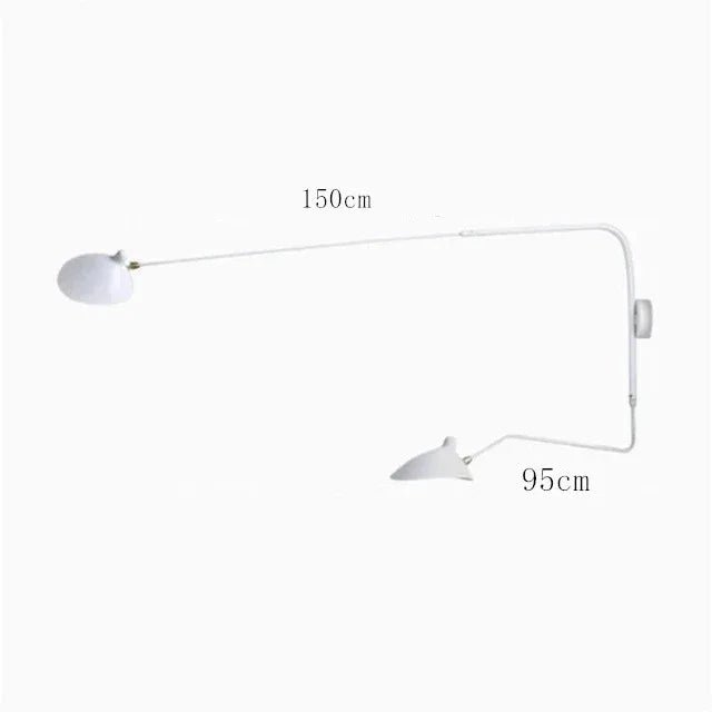 Lampadaire Serge Mouille 3 bras noir trépied réglable style Loft - Luminous Place