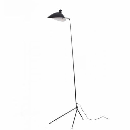 Lampadaire Serge Mouille 3 bras noir trépied réglable style Loft - Luminous Place