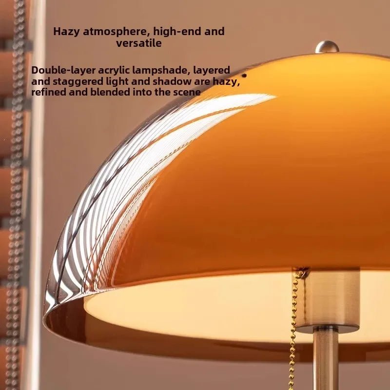 Lampadaire vintage style américain en métal et acrylique, lumière d’ambiance coucher de soleil - Luminous Place