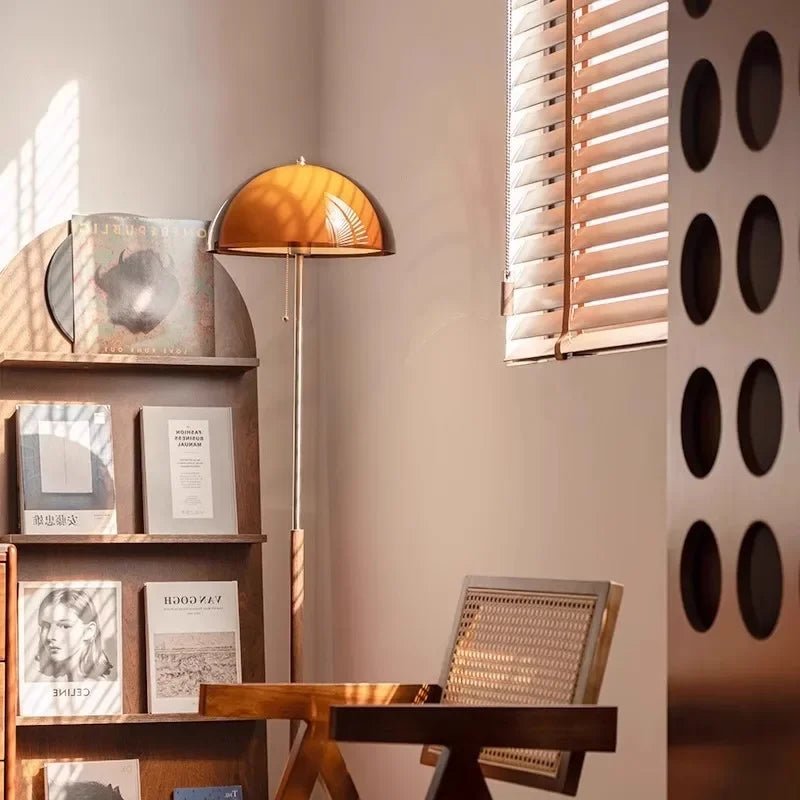 Lampadaire vintage style américain en métal et acrylique, lumière d’ambiance coucher de soleil - Luminous Place