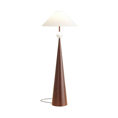 Lampadaire Zen Wabi Sabi en fer et tissu, design minimaliste japonais et chinois, lumière LED dimmable pour ambiance cosy - Luminous Place