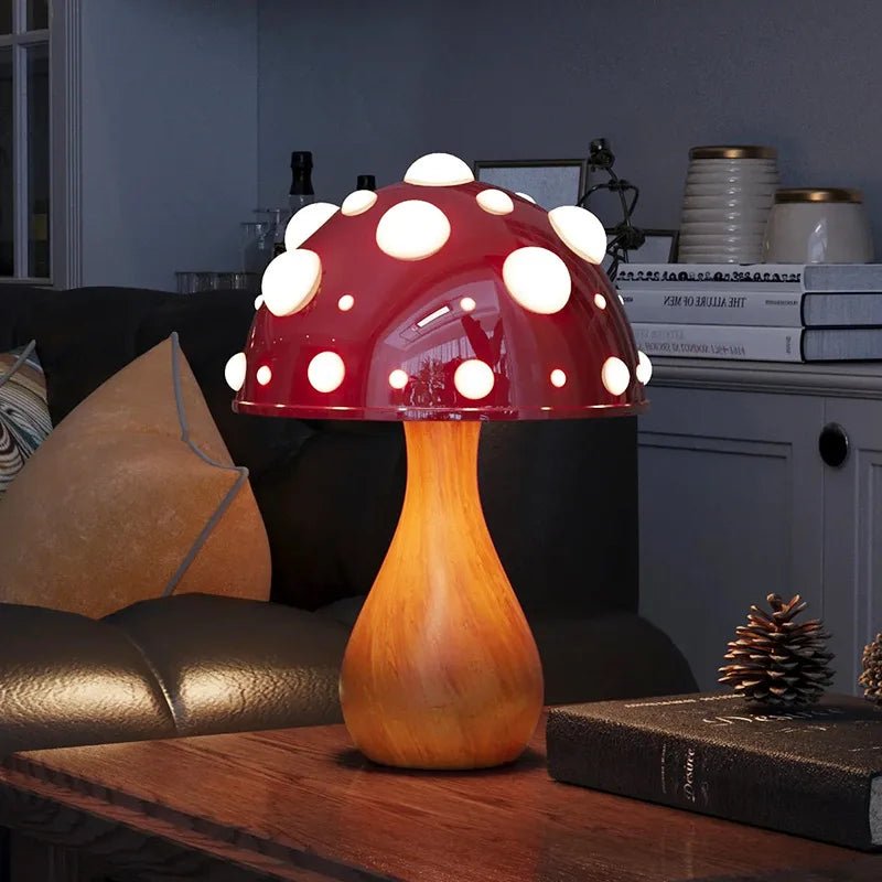 Lampe de table champignon Amanita biomimétique LED tricolore USB/secteur - Luminous Place