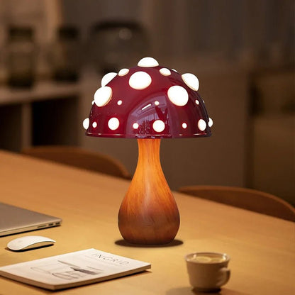 Lampe de table champignon Amanita biomimétique LED tricolore USB/secteur - Luminous Place