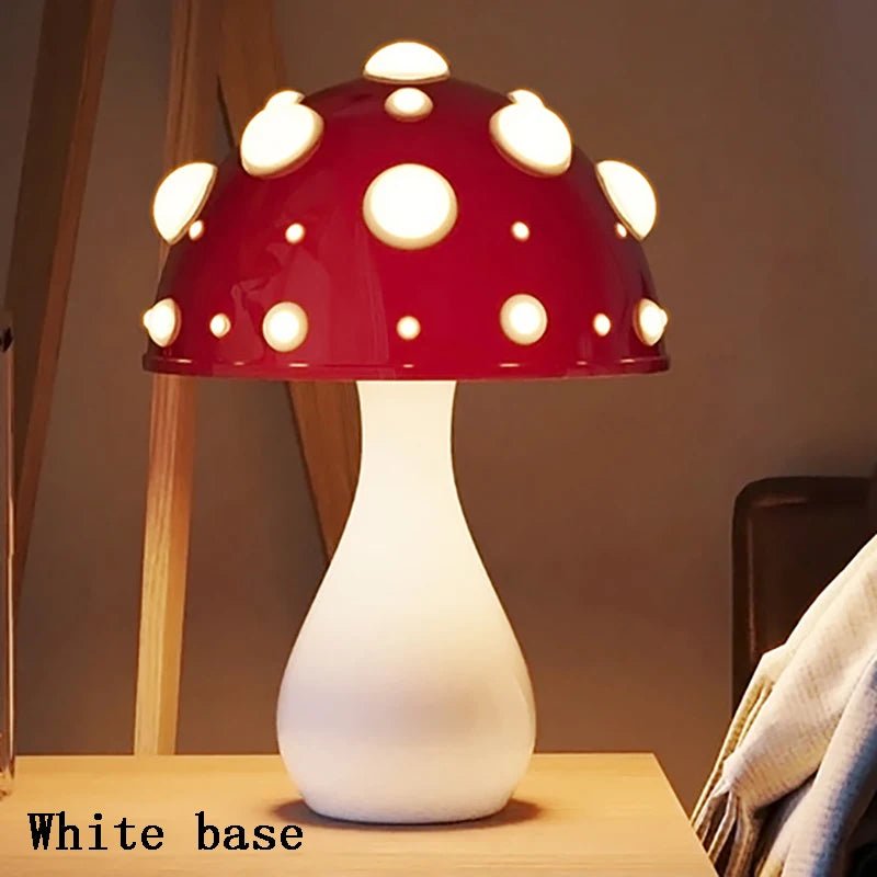 Lampe de table champignon Amanita biomimétique LED tricolore USB/secteur - Luminous Place