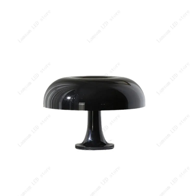 Lampe de table champignon noire minimaliste LED avec base E14, éclairage cosy pour salon et bureau - Luminous Place