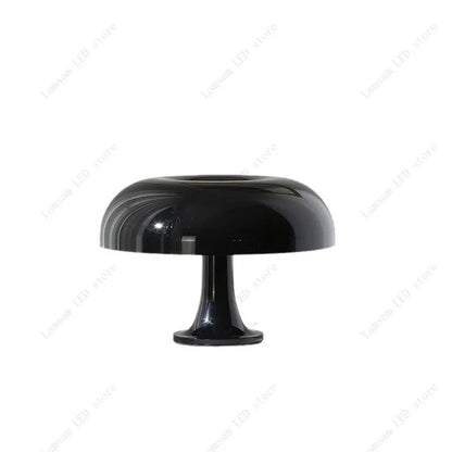 Lampe de table champignon noire minimaliste LED avec base E14, éclairage cosy pour salon et bureau - Luminous Place