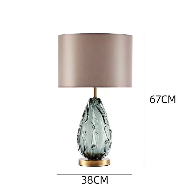 Lampe de table de lecture design luxe en verre, éclairage intérieur élégant - Luminous Place