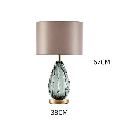 Lampe de table de lecture design luxe en verre, éclairage intérieur élégant - Luminous Place