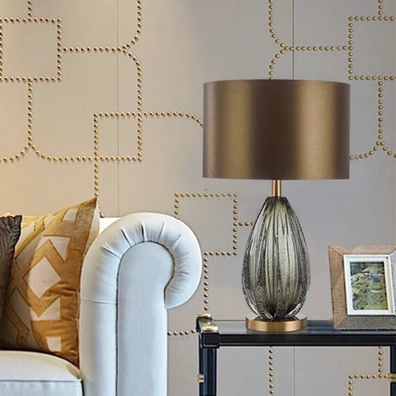 Lampe de table de lecture design luxe en verre, éclairage intérieur élégant - Luminous Place