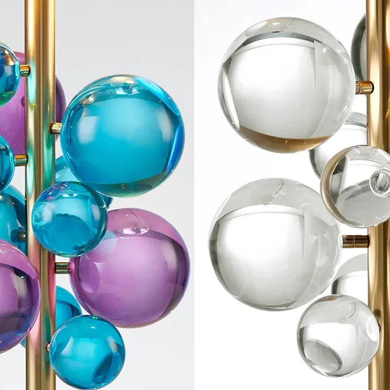 Lampe de table design champignon en verre coloré pour salon et lecture - Luminous Place