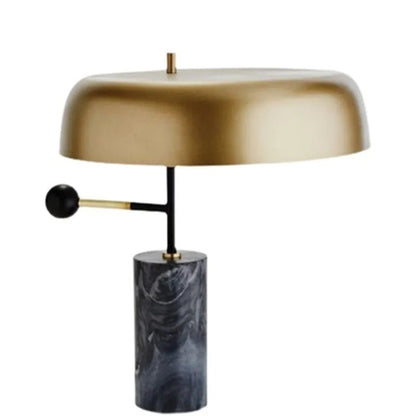 Lampe de table design nordique en marbre, lumière LED chaleureuse pour salon et bureau - Luminous Place