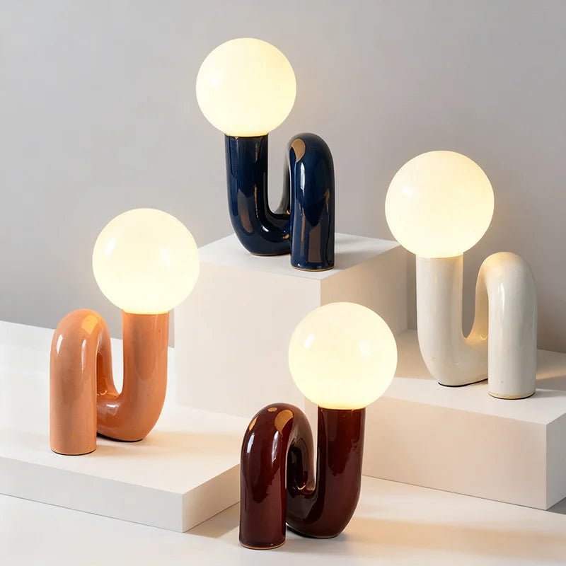 Lampe de table en résine postmoderne design nordique italien, lumière d’ambiance pour chambre et bureau - Luminous Place
