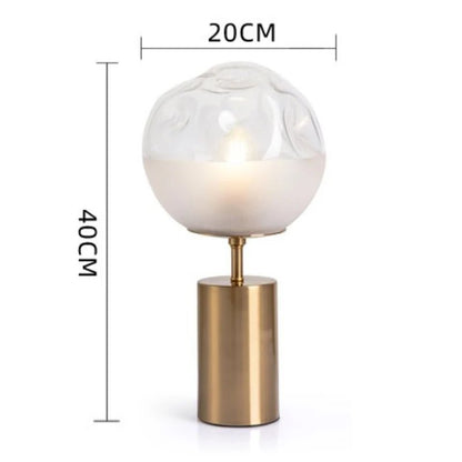 Lampe de table en verre boule Slimline pour lecture, éclairage intérieur premium - Luminous Place