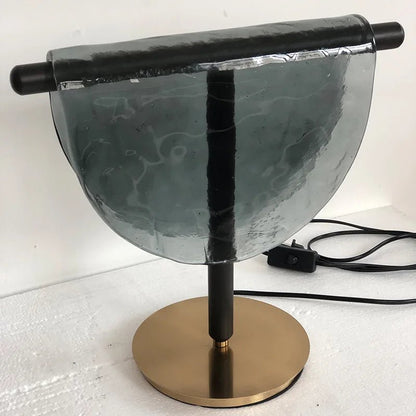 Lampe de table en verre et bois grain, lumière d’ambiance chaleureuse pour salon - Luminous Place