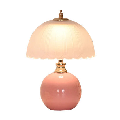 Lampe de table en verre et céramique, lumière douce pour chambre élégante - Luminous Place