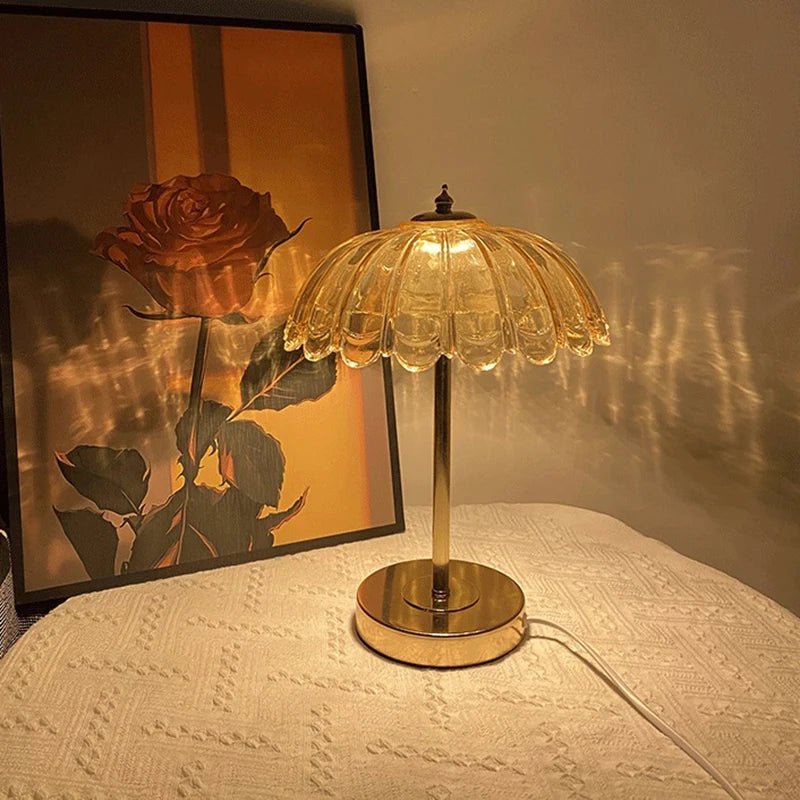 Lampe de table LED en cristal dimmable USB Type - C, veilleuse rechargeable élégante - Luminous Place