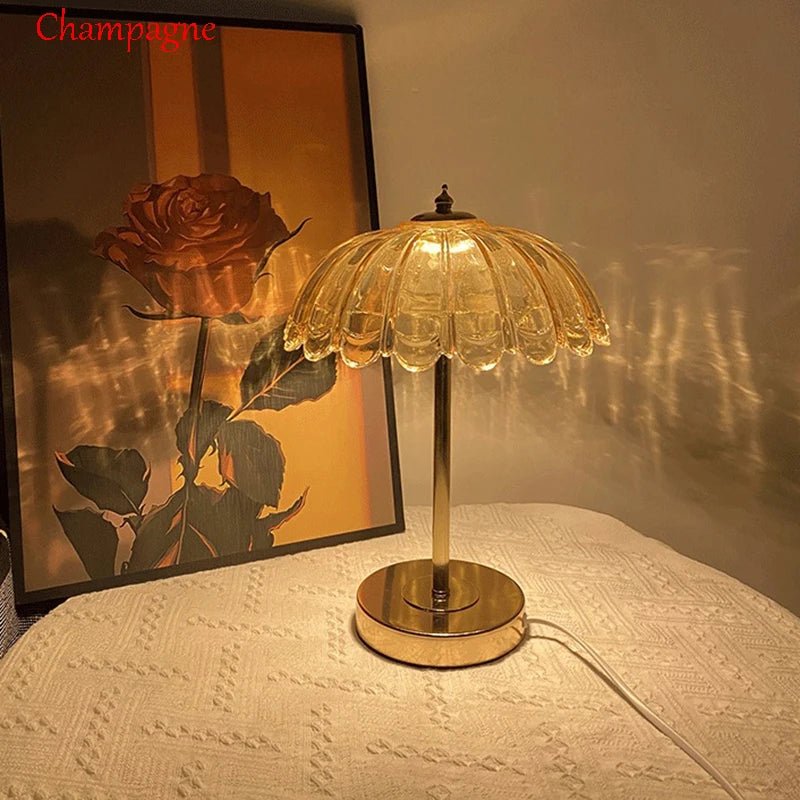 Lampe de table LED en cristal dimmable USB Type - C, veilleuse rechargeable élégante - Luminous Place