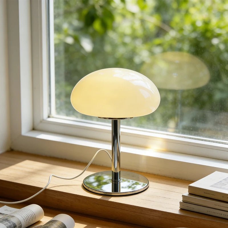 Lampe de table méduse en verre, style crème français, éclairage d’ambiance - Luminous Place