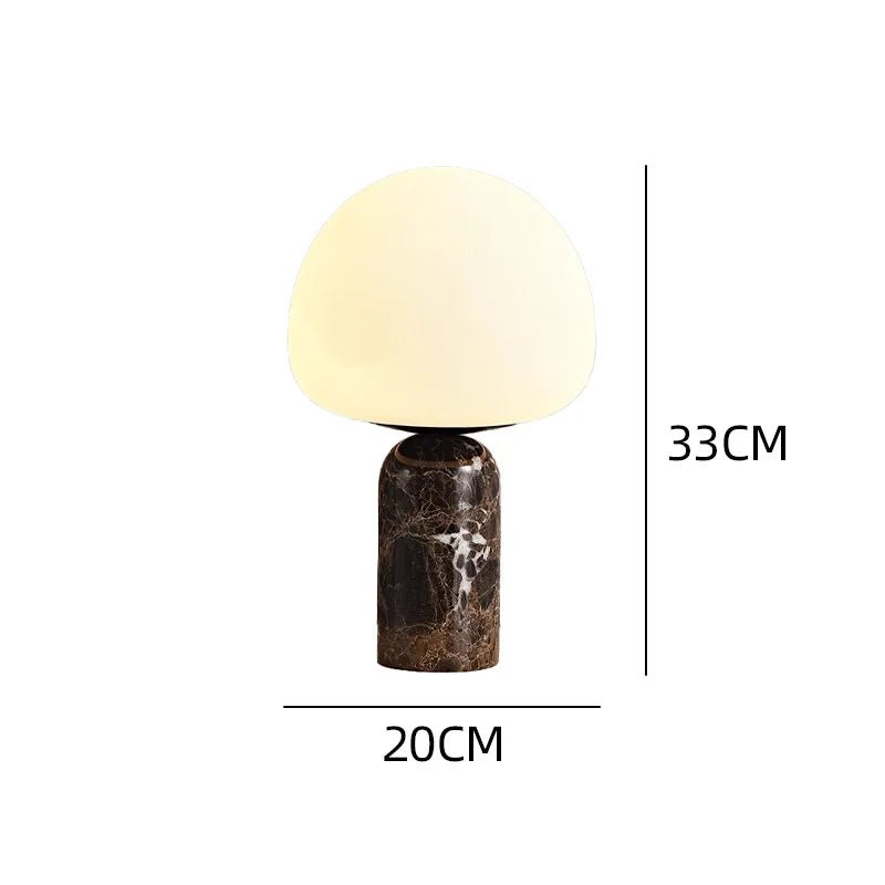 Lampe de table minimaliste en marbre, éclairage intérieur rétro - Luminous Place