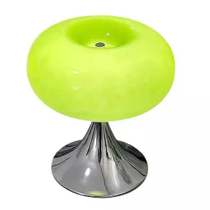Lampe de table moderne LED Auhaus en verre dépoli vert pomme, ambiance vintage - Luminous Place